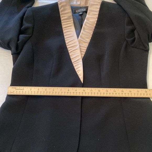 KASPER Jacket Blazer Black & Cream Blazer Jacket - Picture 11 of 14